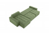 Угловой диван-кровать, набор 3, стандартные подушки, ткань Монро Bottle Green