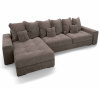 Угловой диван-кровать, набор 3, стандартные подушки, ткань Сенсей (Scratch resistance) Корица