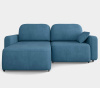 Диван-кровать, набор 100, оттоманка слева, ткань Ultra Denim